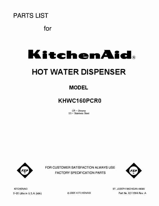 KitchenAid Water Dispenser KHWC160PCR0-page_pdf